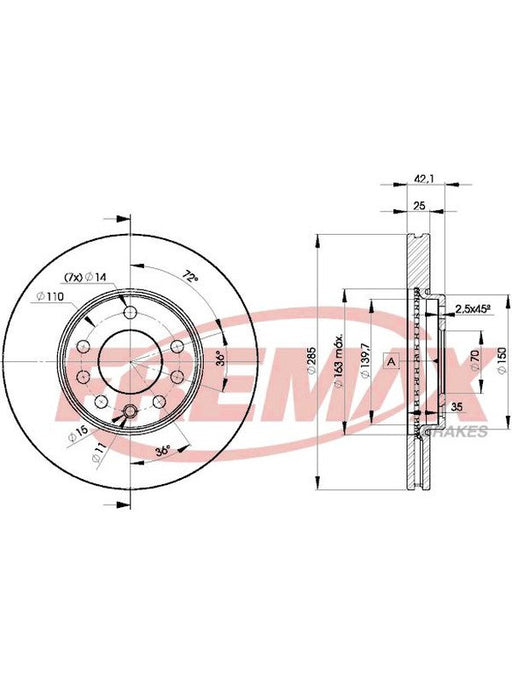 Fremax Brake Disc Front Pair BD-9003 Fremax - Micks Gone Bush