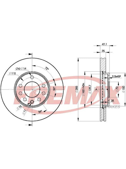 Fremax Brake Disc Front Pair BD-9003 Fremax - Micks Gone Bush