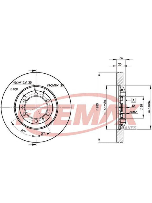 Fremax Brake Disc Front Pair BD-9050 Fremax - Micks Gone Bush