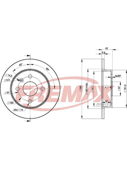Fremax Brake Disc Rear Pair BD-9108 Fremax - Micks Gone Bush