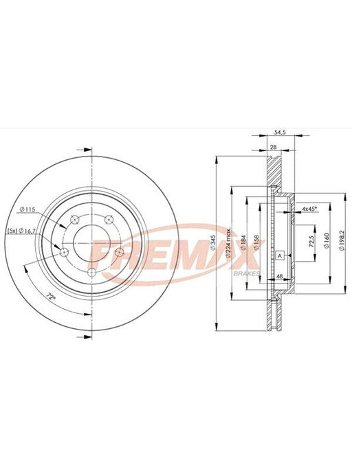 Fremax Brake Disc Front Each BD-9197 Fremax - Micks Gone Bush