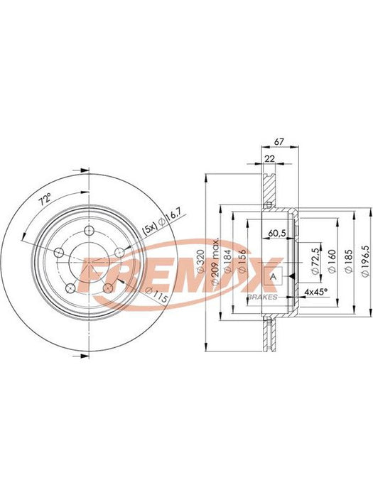 Fremax Brake Disc Rear Pair BD-9199 Fremax - Micks Gone Bush