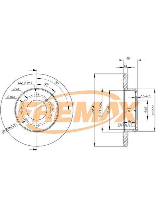 Fremax Brake Disc Front Pair BD-9280 Fremax - Micks Gone Bush