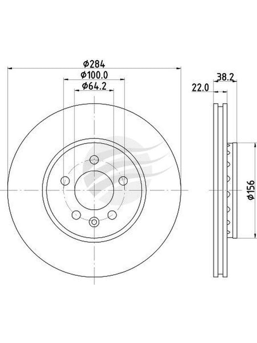 Bremtec Euro-Line Disc Brake Rotor (Single) 284mm BDR10670EL Discs Bremtec - Micks Gone Bush