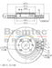 Bremtec Euro-Line Disc Brake Rotor (Pair) 257.2mm BDR10840EL Discs Bremtec - Micks Gone Bush