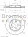 Bremtec Euro-Line Disc Brake Rotor (Pair) 256mm BDR13820EL Discs Bremtec - Micks Gone Bush