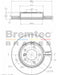 Bremtec Euro-Line Disc Brake Rotor (Pair) 299.8mm BDR13830EL Discs Bremtec - Micks Gone Bush