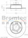 Bremtec Euro-Line Disc Brake Rotor (Pair) 255mm BDR14800EL Discs Bremtec - Micks Gone Bush