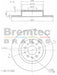 Bremtec Euro-Line Disc Brake Rotor (Single) 276.00mm BDR15930EL Discs Bremtec - Micks Gone Bush