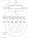 Bremtec Euro-Line Disc Brake Rotor (Pair) 279.9mm BDR16430EL Discs Bremtec - Micks Gone Bush