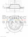 Bremtec Euro-Line Disc Brake Rotor (Single) 314.00mm BDR16800EL Discs Bremtec - Micks Gone Bush