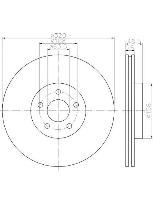 Bremtec Euro-Line Disc Brake Rotor (Pair) 320mm BDR18000EL Discs Bremtec - Micks Gone Bush