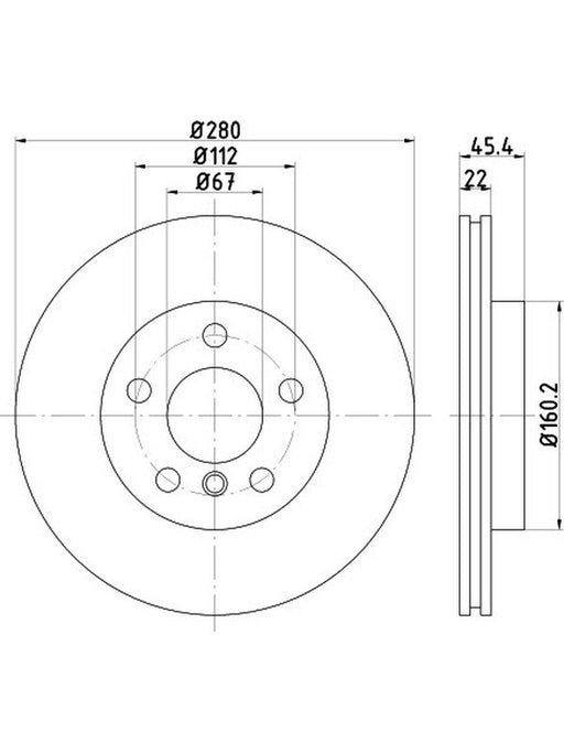 Bremtec Euro-Line Disc Brake Rotor (Pair) 280mm BDR18041EL Discs Bremtec - Micks Gone Bush