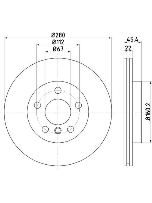 Bremtec Euro-Line Disc Brake Rotor (Pair) 280mm BDR18041EL Discs Bremtec - Micks Gone Bush