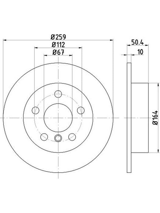 Bremtec Euro-Line Disc Brake Rotor (Pair) 259mm BDR18042EL Bremtec - Micks Gone Bush