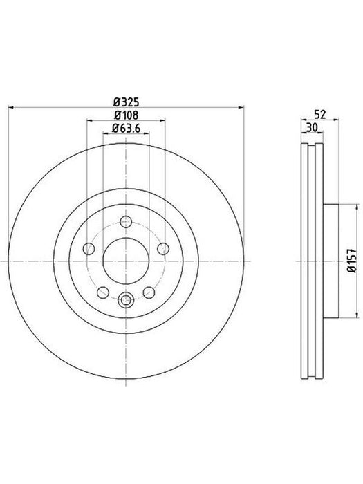 Bremtec Euro-Line Disc Brake Rotor (Pair) 325mm BDR18091EL Discs Bremtec - Micks Gone Bush