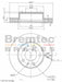 Bremtec Euro-Line Disc Brake Rotor (Pair) 299.7mm BDR20060EL Discs Bremtec - Micks Gone Bush