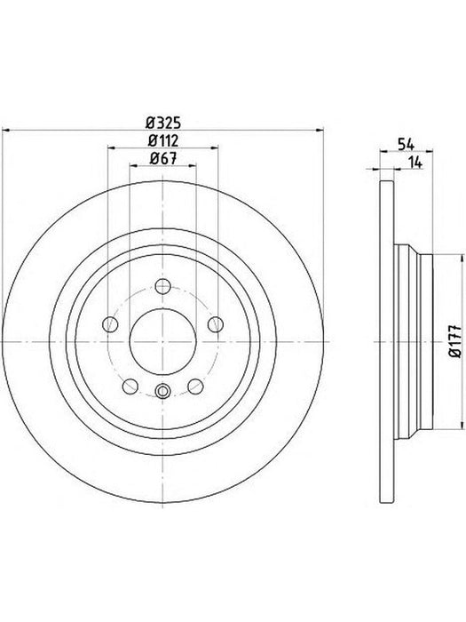 Bremtec Euro-Line Disc Brake Rotor (Pair) 325mm BDR20700EL Discs Bremtec - Micks Gone Bush