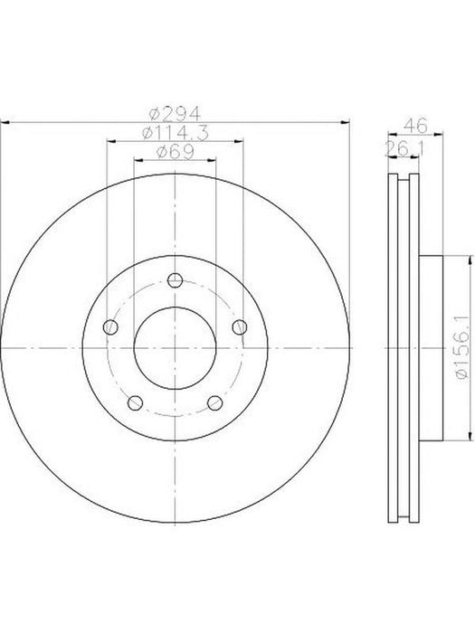 Bremtec Euro-Line Disc Brake Rotor (Pair) 294mm BDR21010EL Discs Bremtec - Micks Gone Bush