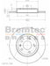 Bremtec Euro-Line Disc Brake Rotor (Pair) 288.00mm BDR21620EL Discs Bremtec - Micks Gone Bush
