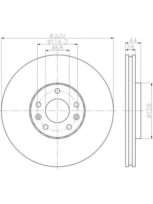 Bremtec Euro-Line Disc Brake Rotor (Pair) 319.8mm BDR21940EL Discs Bremtec - Micks Gone Bush