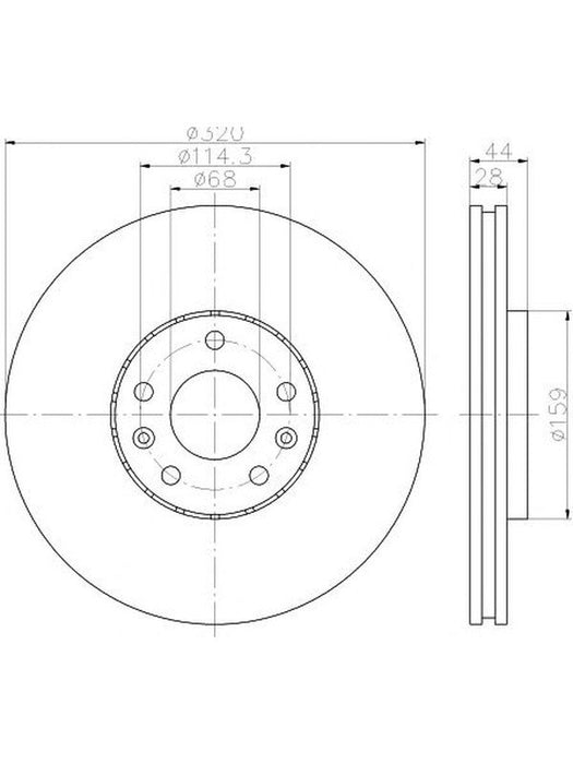 Bremtec Euro-Line Disc Brake Rotor (Pair) 319.8mm BDR21940EL Discs Bremtec - Micks Gone Bush