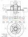 Bremtec Euro-Line Disc Brake Rotor (Pair) 251mm BDR22370EL Discs Bremtec - Micks Gone Bush