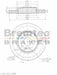 Bremtec Euro-Line Disc Brake Rotor (Pair) 279.9mm BDR22380EL Discs Bremtec - Micks Gone Bush
