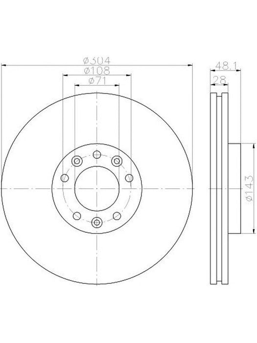 Bremtec Euro-Line Disc Brake Rotor (Pair) 303.8mm BDR22930EL Discs Bremtec - Micks Gone Bush