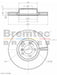 Bremtec Euro-Line Disc Brake Rotor (Single) 347.8mm BDR23280EL Discs Bremtec - Micks Gone Bush
