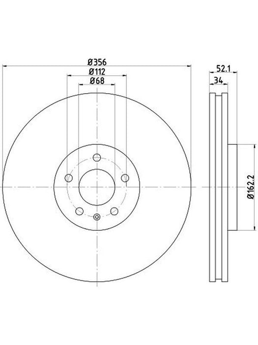 Bremtec Euro-Line Disc Brake Rotor (Single) 355.7mm BDR23480EL Discs Bremtec - Micks Gone Bush