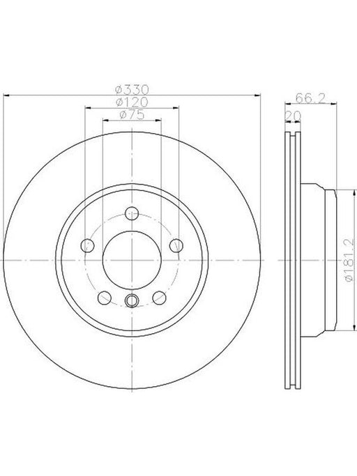 Bremtec Euro-Line Disc Brake Rotor (Pair) 330mm BDR23561EL Discs Bremtec - Micks Gone Bush