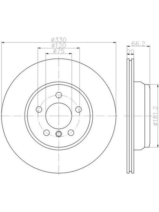 Bremtec Euro-Line Disc Brake Rotor (Pair) 330mm BDR23561EL Discs Bremtec - Micks Gone Bush