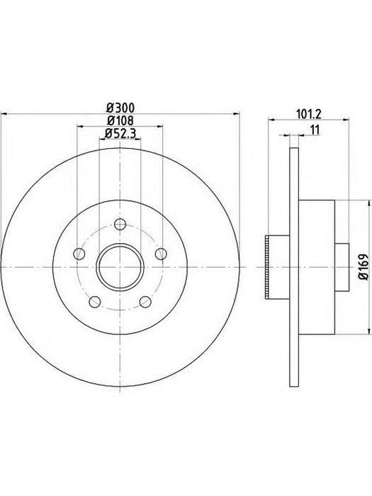 Bremtec Euro-Line Disc Brake Rotor (Single) 300mm BDR23750EL Discs Bremtec - Micks Gone Bush