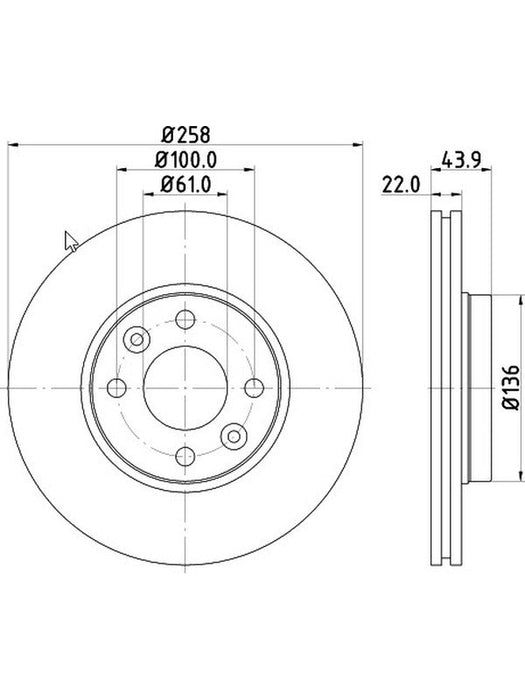 Bremtec Euro-Line Disc Brake Rotor (Pair) 257.8mm BDR23840EL Discs Bremtec - Micks Gone Bush