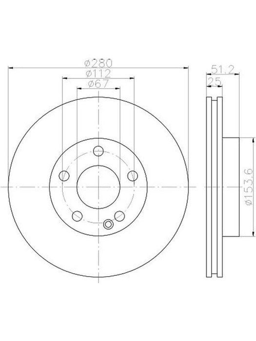 Bremtec Euro-Line Disc Brake Rotor (Pair) 280mm BDR25380EL Discs Bremtec - Micks Gone Bush