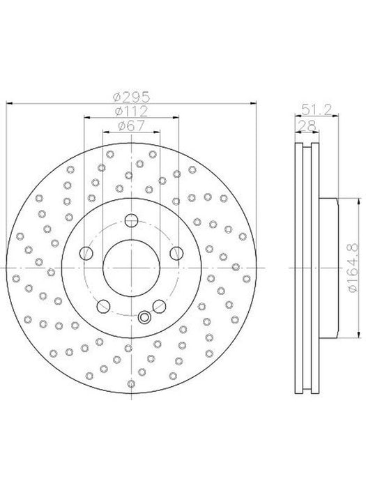 Bremtec Euro-Line High Grade Disc Brake Rotor (Pair) 295mm BDR25390ELH Discs Bremtec - Micks Gone Bush