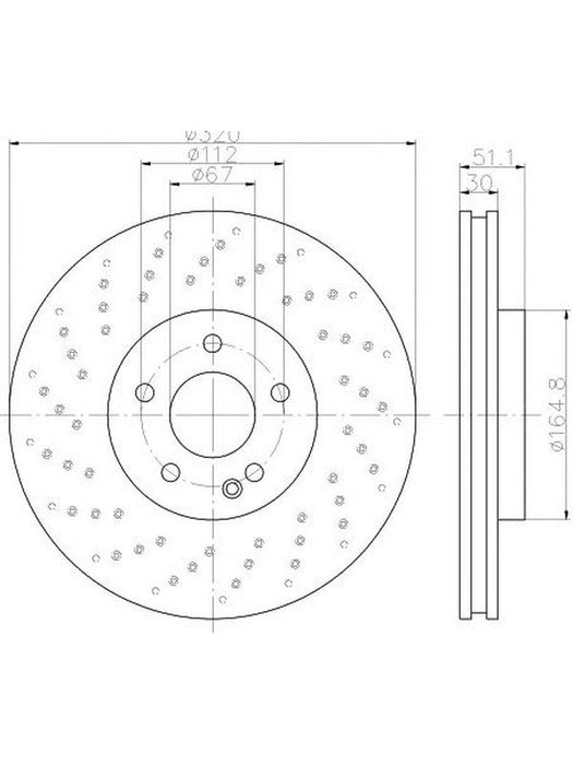Bremtec Euro-Line High Grade Disc Brake Rotor (Pair) 320mm BDR25690ELH Bremtec - Micks Gone Bush