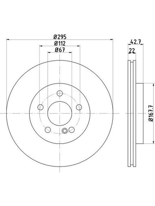 Bremtec Euro-Line High Grade Disc Brake Rotor (Pair) 295mm BDR25691ELH Discs Bremtec - Micks Gone Bush