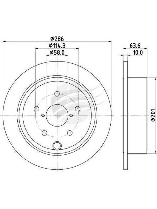 Bremtec Trade-Line Disc Brake Rotor (Single) 286mm BDR26431TL Discs Bremtec - Micks Gone Bush
