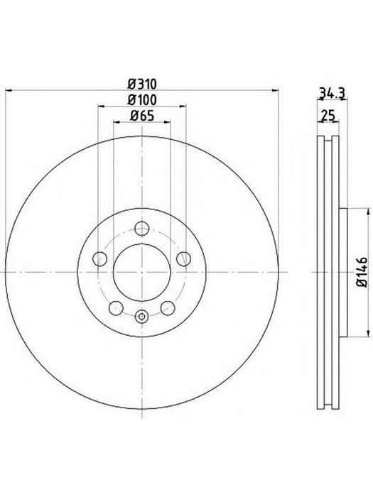 Bremtec Euro-Line Disc Brake Rotor (Pair) 310mm BDR26970EL Discs Bremtec - Micks Gone Bush