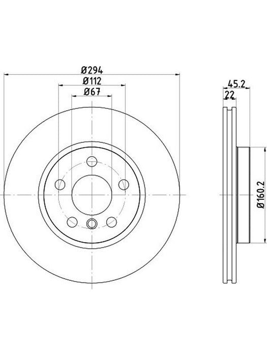 Bremtec Euro-Line Disc Brake Rotor (Pair) 294mm BDR27509EL Discs Bremtec - Micks Gone Bush