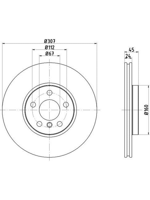 Bremtec Euro-Line Disc Brake Rotor (Pair) 307mm BDR27510EL Discs Bremtec - Micks Gone Bush