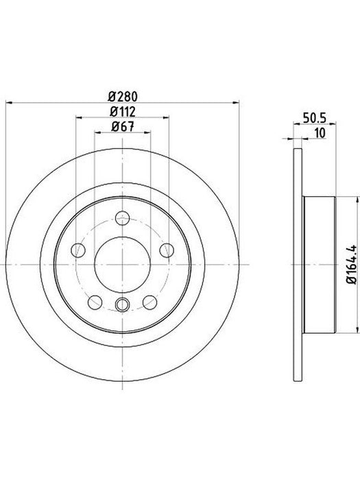 Bremtec Euro-Line Disc Brake Rotor (Pair) 280mm BDR27511EL Discs Bremtec - Micks Gone Bush