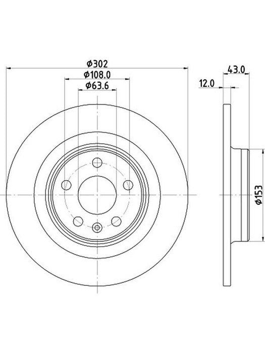 Bremtec Euro-Line Disc Brake Rotor (Single) 302mm BDR27631EL Discs Bremtec - Micks Gone Bush
