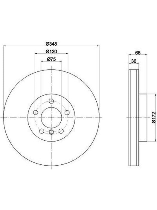 Bremtec Euro-Line High Grade Disc Brake Rotor (Single) 348mm BDR40060ELH Discs Bremtec - Micks Gone Bush