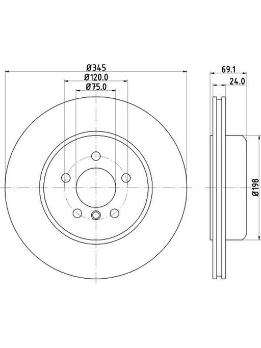 Bremtec Euro-Line Disc Brake Rotor (Pair) 345mm BDR40062EL Discs Bremtec - Micks Gone Bush