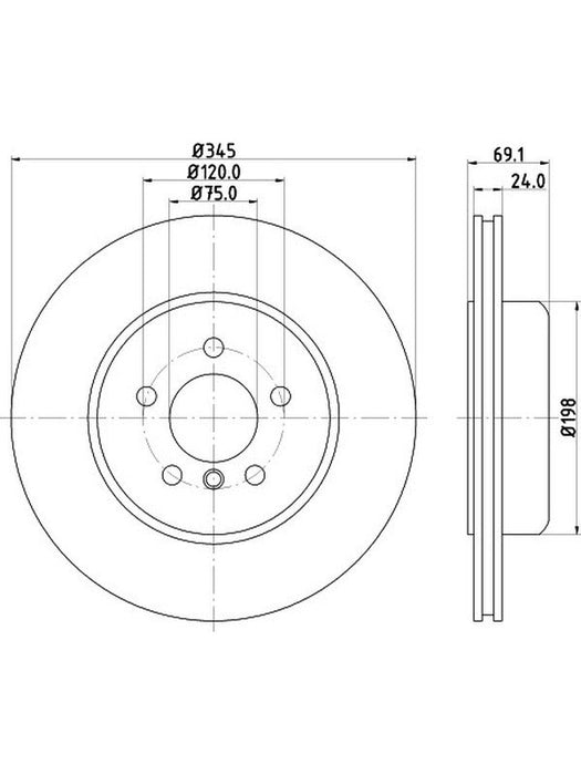 Bremtec Euro-Line Disc Brake Rotor (Pair) 345mm BDR40062EL Discs Bremtec - Micks Gone Bush
