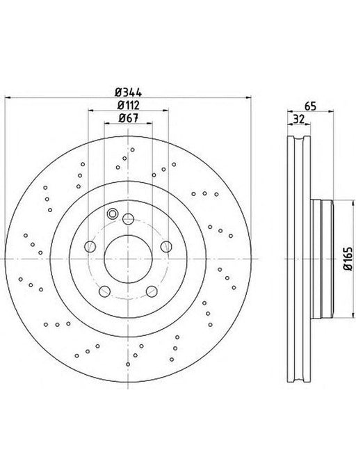 Bremtec Euro-Line Disc Brake Rotor (Pair) 344mm BDR40063EL Discs Bremtec - Micks Gone Bush