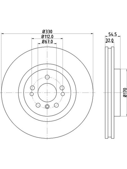 Bremtec Euro-Line High Grade Disc Brake Rotor (Pair) 330mm BDR40066ELH Discs Bremtec - Micks Gone Bush
